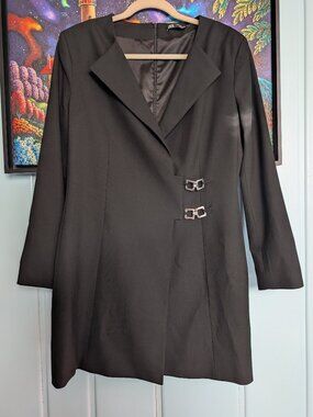 Y2K Suit Dress (Black) 🖤🔥